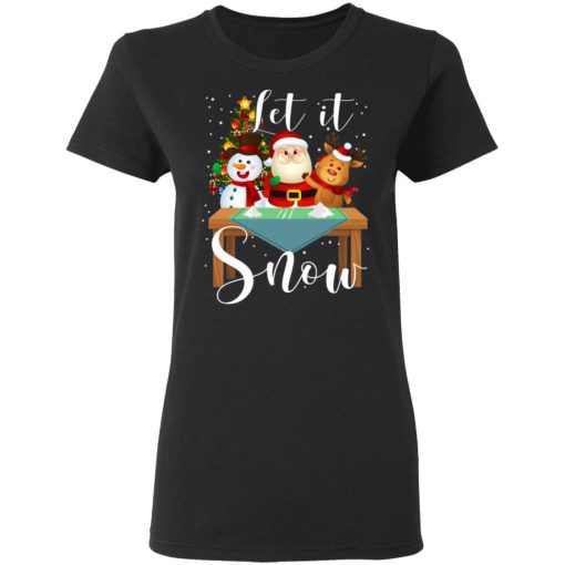 Santa Claus Reindeer Snowman Cocaine Let It Snow T-Shirts - Image 5