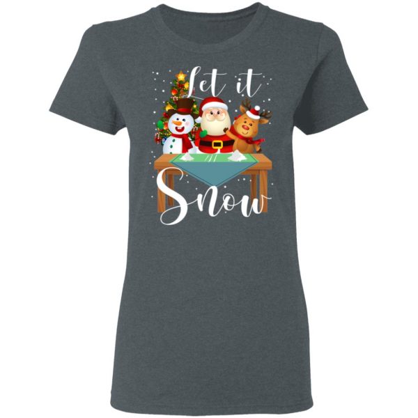 Santa Claus Reindeer Snowman Cocaine Let It Snow T-Shirts 6