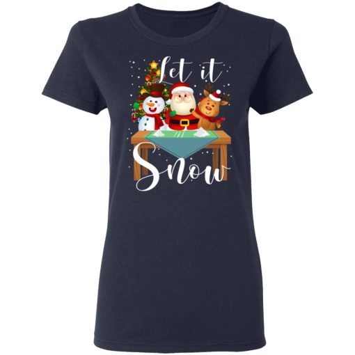 Santa Claus Reindeer Snowman Cocaine Let It Snow T-Shirts - Image 7