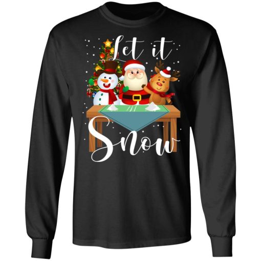 Santa Claus Reindeer Snowman Cocaine Let It Snow T-Shirts - Image 9