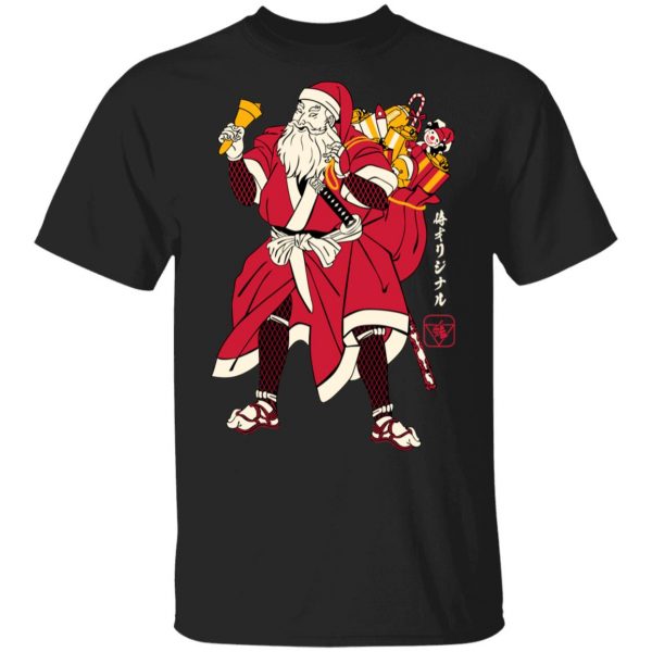Christmas Santa Samurai T-Shirts 1