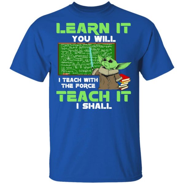 Baby Yoda Learn It You Will Teach It I Shall T-Shirts 4