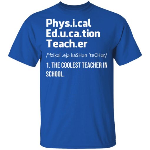 Physical Education Teacher The Coolest Teacher In School Shirt - Image 4