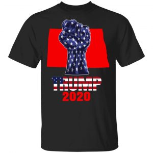 North Dakota 4 President Donald Trump 2020 Election Us Flag T-Shirts North Dakota
