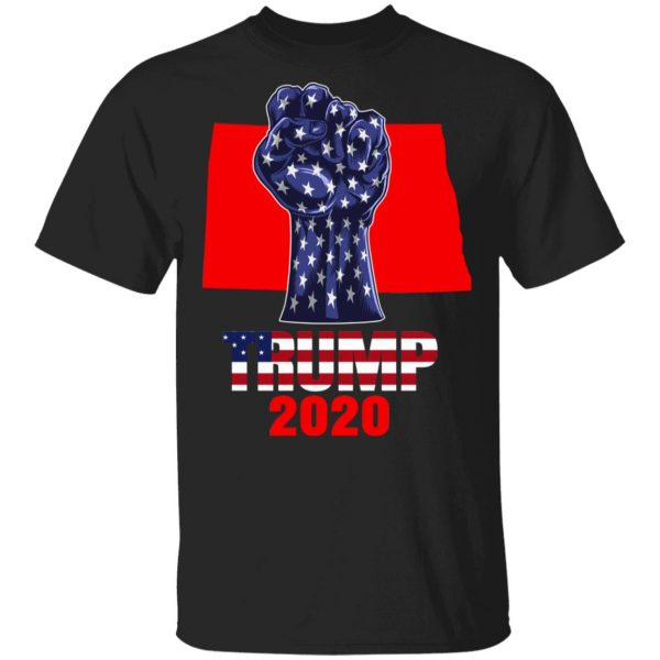 North Dakota 4 President Donald Trump 2020 Election Us Flag T-Shirts 1