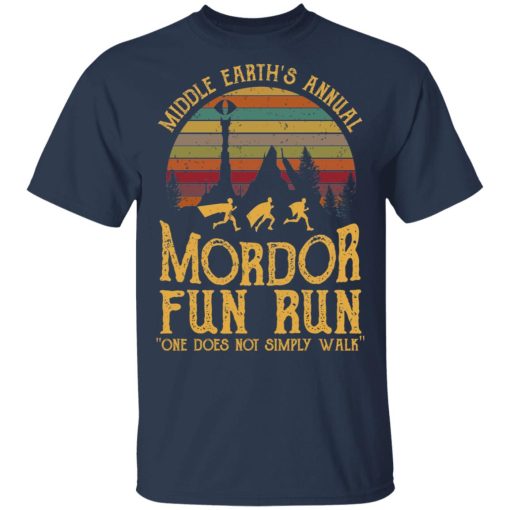 Middle Earth’s Annual Mordor Fun Run One Does Not Simply Walk Shirt - Image 3