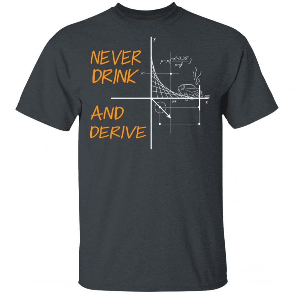 Never Drink And Derive Math Shirt | El Real Tex-Mex