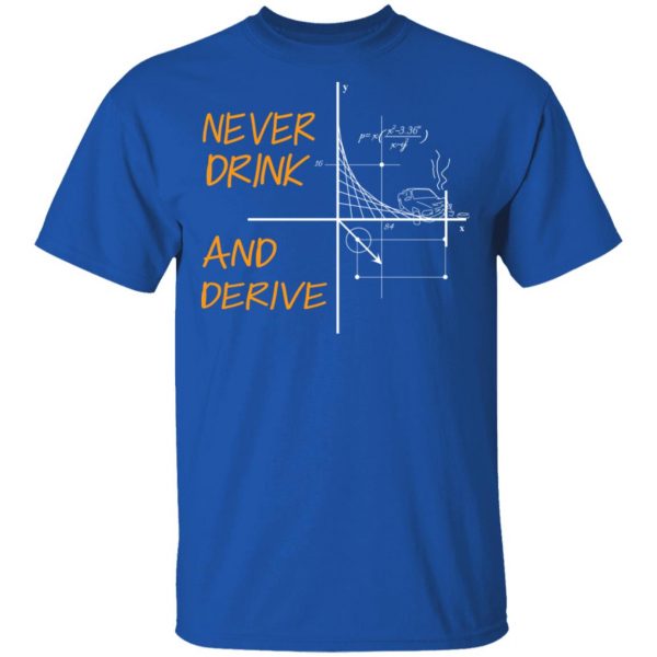 Never Drink And Derive Math Shirt 4