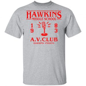 Hawkins Middle Schools 1983 A.V. Club Shirt 14