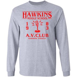 Hawkins Middle Schools 1983 A.V. Club Shirt 18