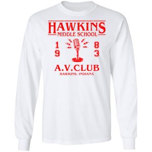 Hawkins Middle Schools 1983 A.V. Club Shirt 19