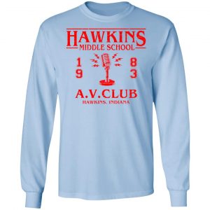 Hawkins Middle Schools 1983 A.V. Club Shirt 20