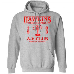 Hawkins Middle Schools 1983 A.V. Club Shirt 21