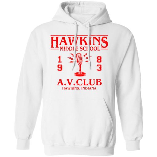 Hawkins Middle Schools 1983 A.V. Club Shirt 11