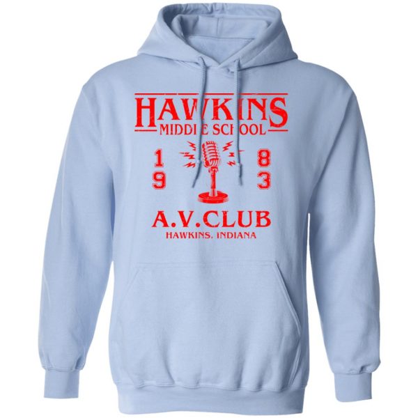 Hawkins Middle Schools 1983 A.V. Club Shirt 12