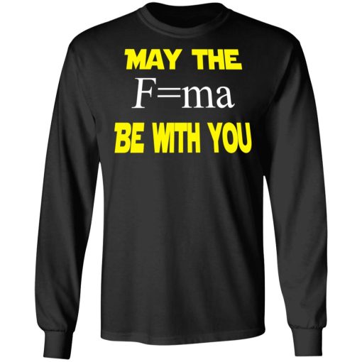 May The Mass Times Acceleration Be With You Shirt 3