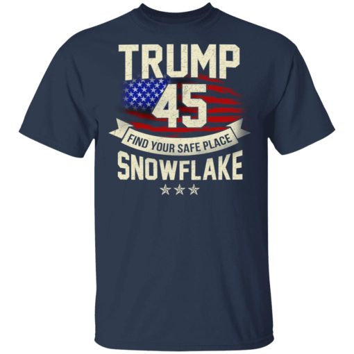 Donald Trump 45 Find Your Safe Place Snowflake Shirt - Image 3