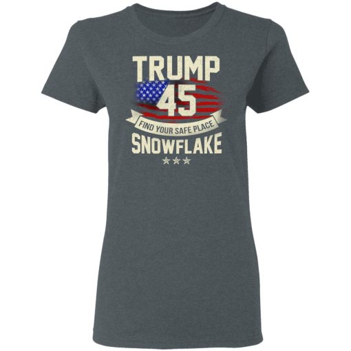 Donald Trump 45 Find Your Safe Place Snowflake Shirt - Image 6