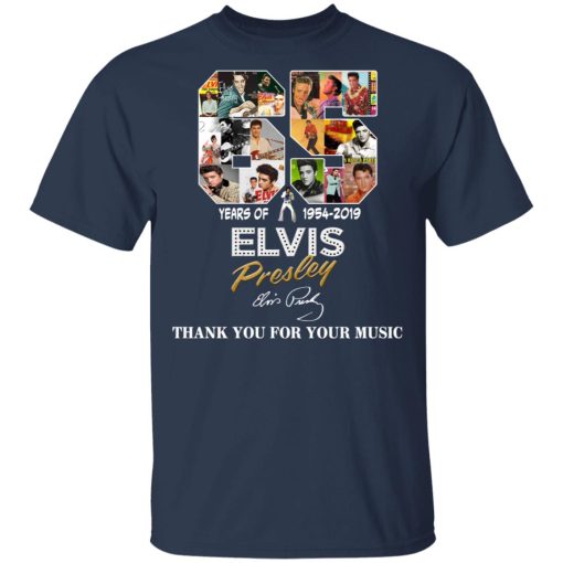 65 Years Of Elvis Presley 1954 2019 Thank You For Your Music Shirt - Image 3