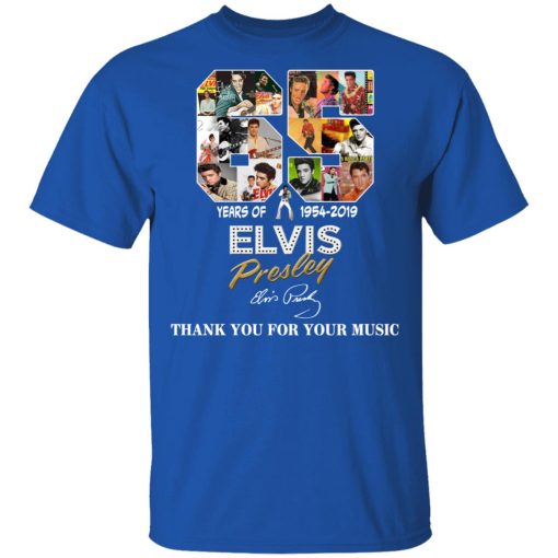 65 Years Of Elvis Presley 1954 2019 Thank You For Your Music Shirt - Image 4