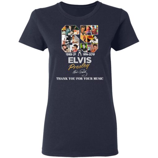 65 Years Of Elvis Presley 1954 2019 Thank You For Your Music Shirt - Image 7