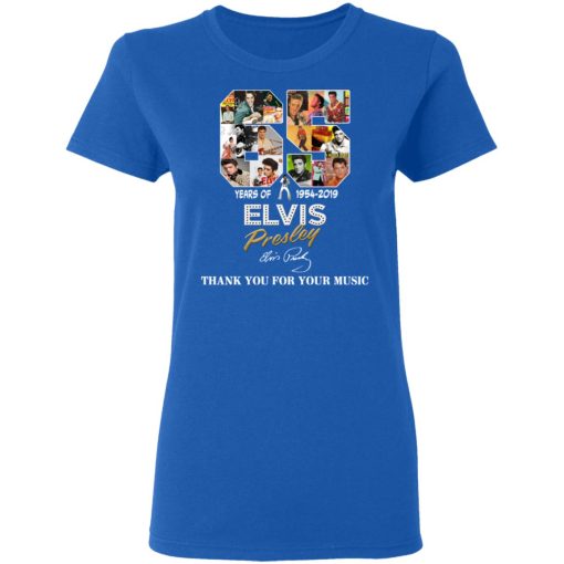 65 Years Of Elvis Presley 1954 2019 Thank You For Your Music Shirt - Image 8