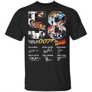 58 Years Of James Bond Anniversary Shirt Movie