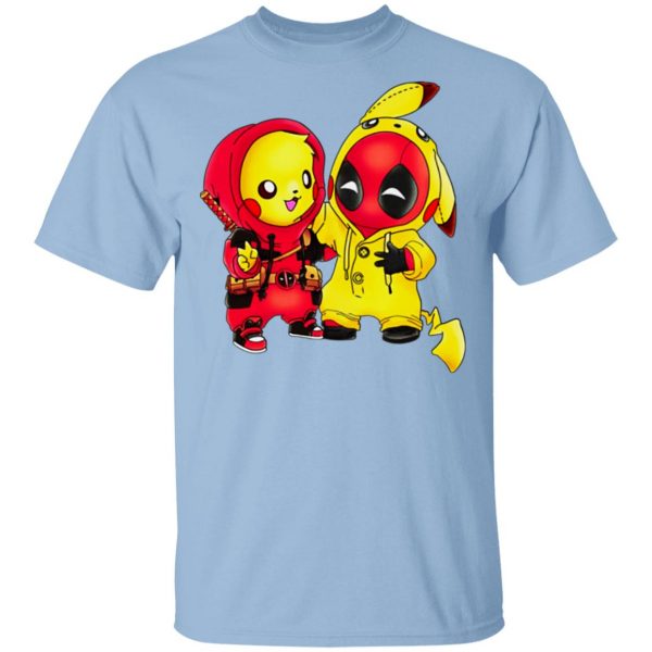 Baby Pokemon Pikachu And Deadpool Shirt 1