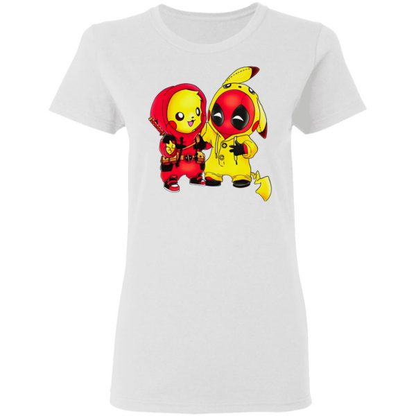 Baby Pokemon Pikachu And Deadpool Shirt 5