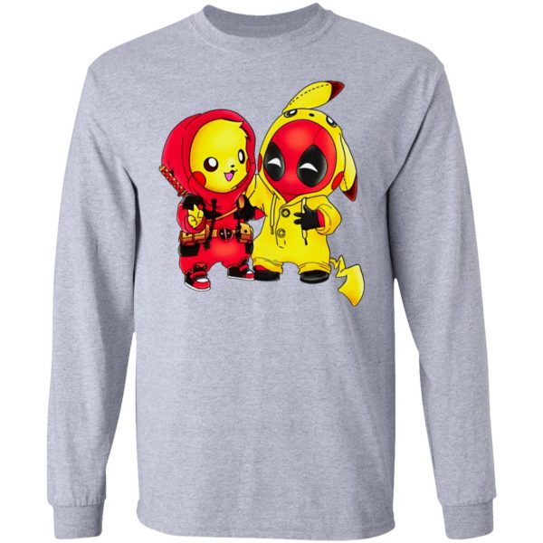 Baby Pokemon Pikachu And Deadpool Shirt 7