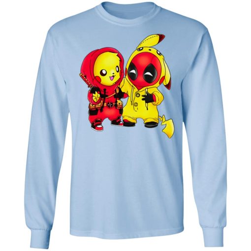 Baby Pokemon Pikachu And Deadpool Shirt - Image 9