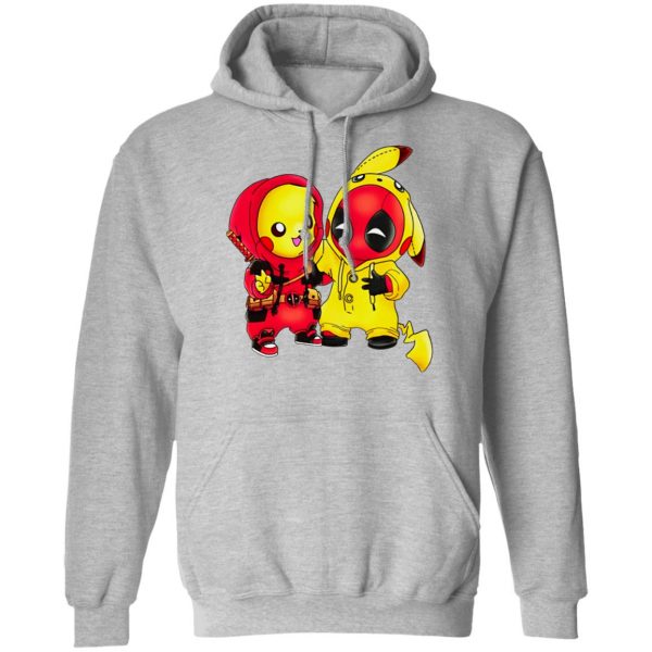 Baby Pokemon Pikachu And Deadpool Shirt 10