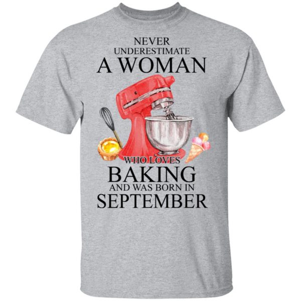 A Woman Who Loves Baking And Was Born In September Shirt 3