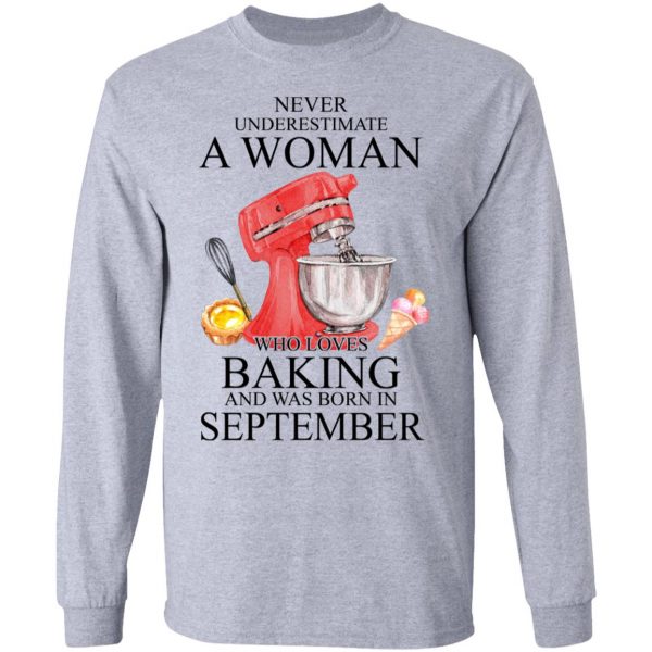 A Woman Who Loves Baking And Was Born In September Shirt 7
