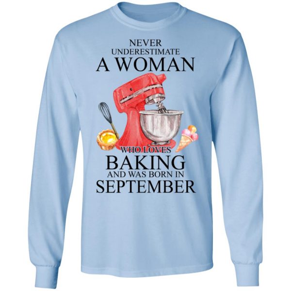 A Woman Who Loves Baking And Was Born In September Shirt 9