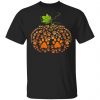 Cat Paw Print Pumpkin Halloween T-Shirts Apparel