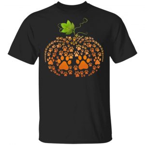 Cat Paw Print Pumpkin Halloween T-Shirts Halloween