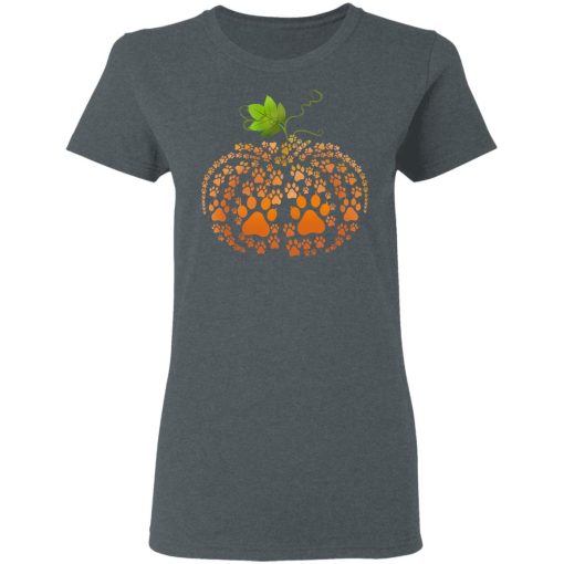 Cat Paw Print Pumpkin Halloween T-Shirts 6