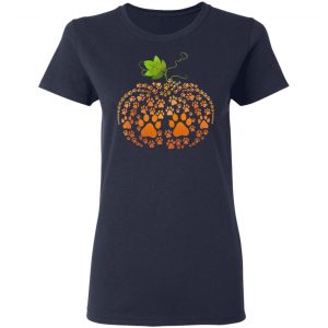 Cat Paw Print Pumpkin Halloween T-Shirts 19