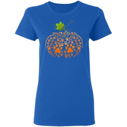 Cat Paw Print Pumpkin Halloween T-Shirts 8