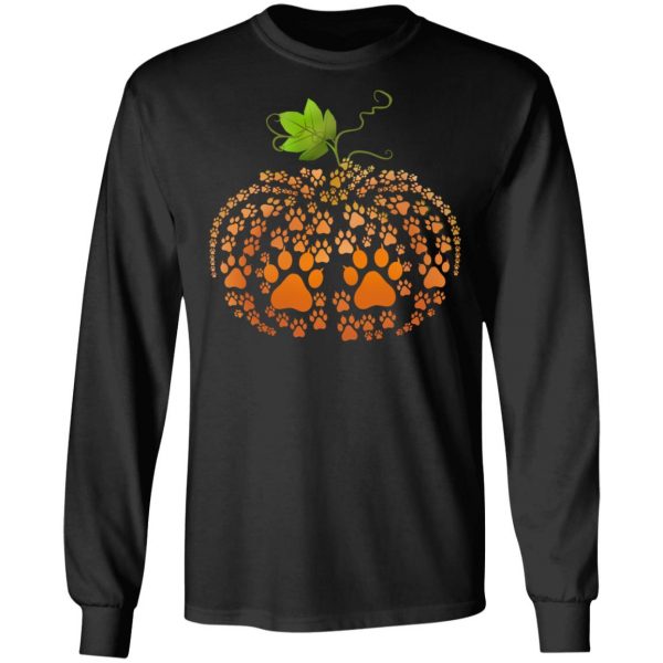 Cat Paw Print Pumpkin Halloween T-Shirts 9