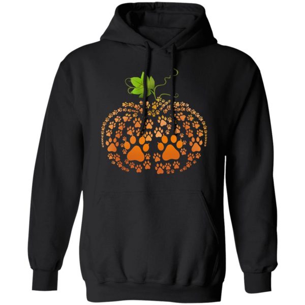 Cat Paw Print Pumpkin Halloween T-Shirts 10