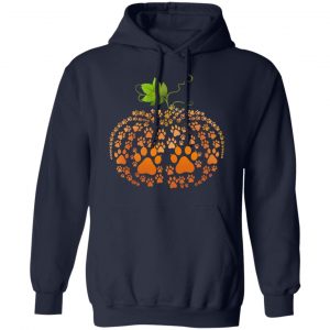 Cat Paw Print Pumpkin Halloween T-Shirts 23