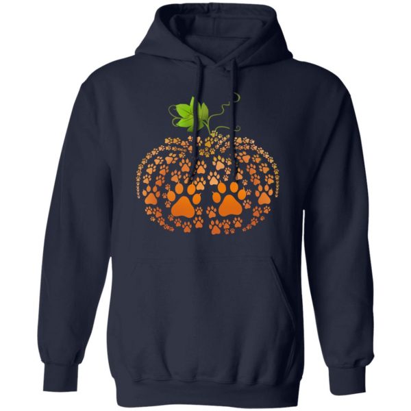 Cat Paw Print Pumpkin Halloween T-Shirts 11