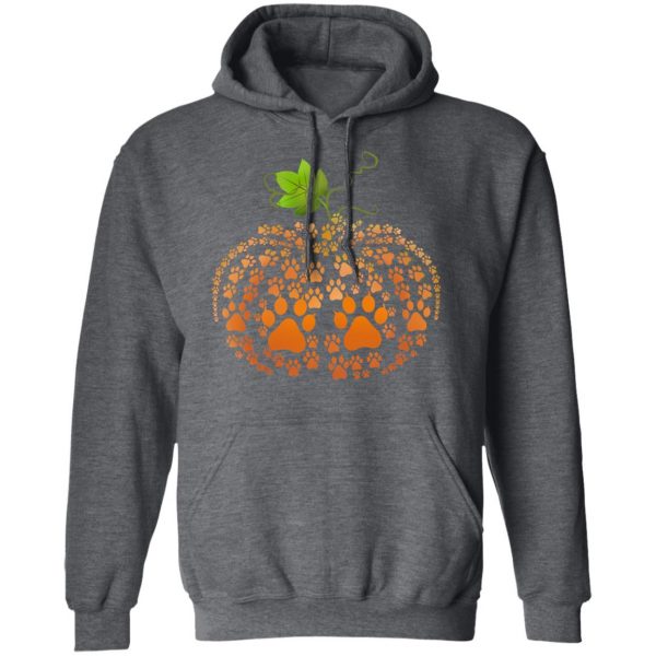 Cat Paw Print Pumpkin Halloween T-Shirts 12