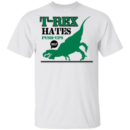 T-Rex Hates Pushups T-Shirts - Image 2