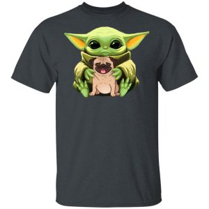 Baby Yoda Hug Pug Dog T-Shirts Baby Yoda 2