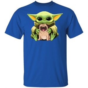 Baby Yoda Hug Pug Dog T-Shirts 16