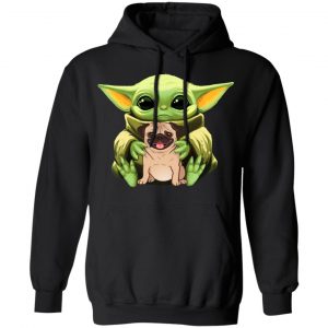 Baby Yoda Hug Pug Dog T-Shirts 22