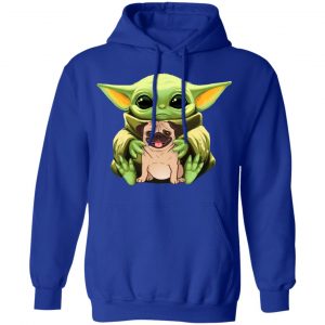 Baby Yoda Hug Pug Dog T-Shirts 25